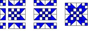 Blue and White Quilt Pattern Block to Make