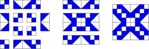 Blue and White Quilt Block Pattern from The Quilt Ladies