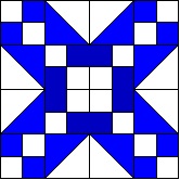 Blue and White Quilt Block Pattern