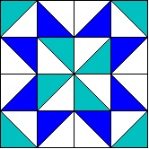 Blue and White Quilt Block Pattern to Make from The Quilt Ladies