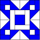 Blue and White Quilt Pattern Block