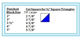 triangle quilt block pattern